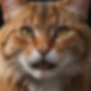 Stress Response in Cats A cat feeling stressed or threatened