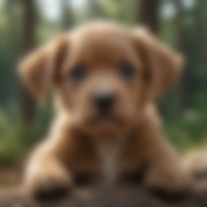 Puppy training session