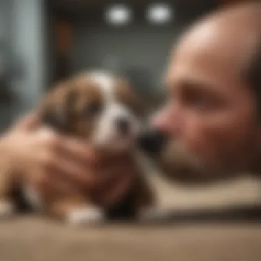 Ensuring Health with Regular Veterinary Care Veterinarian examining a puppy