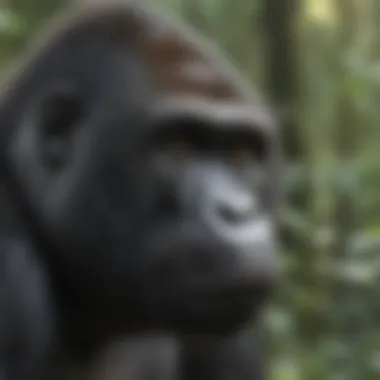 Conservation Efforts for Gorilla Protection Conservationists working to protect gorillas in their natural environment.