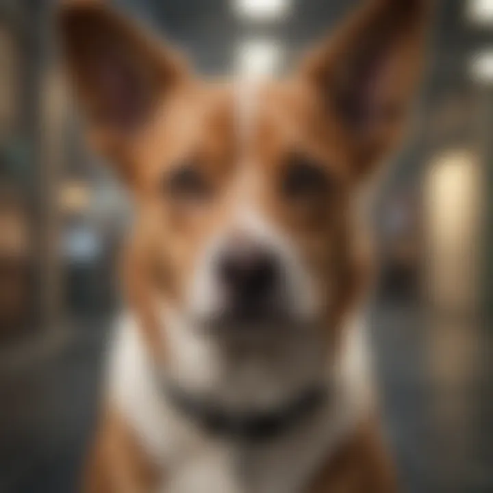 Graphic representation of how microchips work in tracking pets.