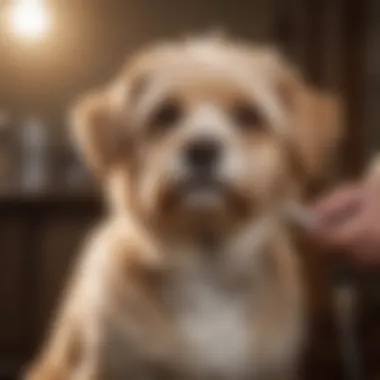 Grooming a Low-Shedding Dog A groomer providing care for a low-shedding dog, highlighting grooming essentials.