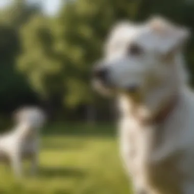 Group of Hypoallergenic Breeds A selection of hypoallergenic dog breeds together in a serene outdoor setting.
