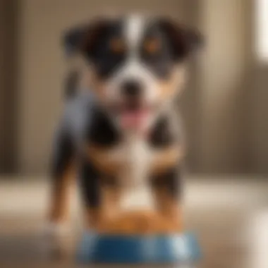 Joyful Toy Breed Puppy with Iams Food A happy toy breed puppy enjoying Iams food