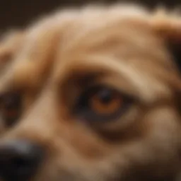 Flea on dog fur