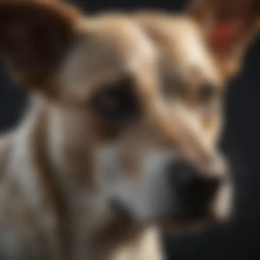 Close-up of a dog with skin irritation