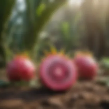 Lush Dragon Fruit Plants Lush dragon fruit plants in an ideal growing environment
