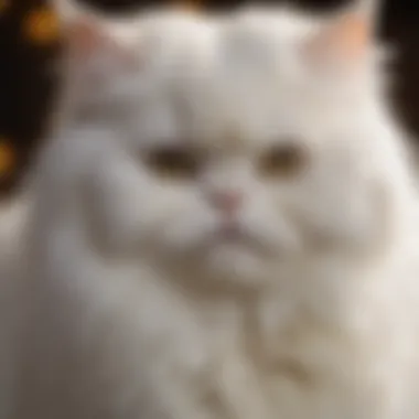 Grooming Needs of White Persians Healthy white Persian cat receiving grooming care