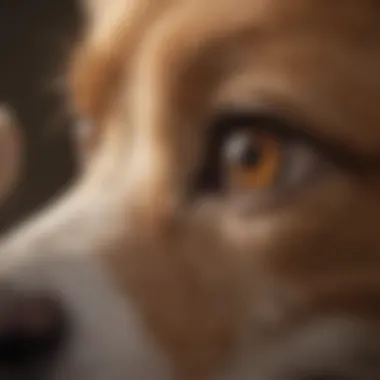 Veterinary Eye Examination Veterinarian examining a dog's eyes