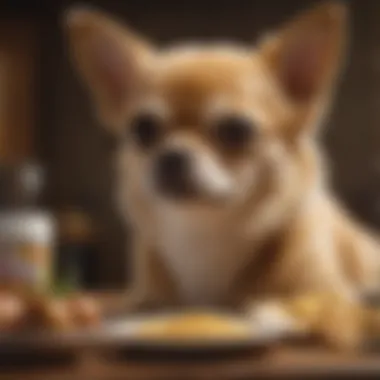 Healthy Elderly Chihuahua Enjoying Food Healthy elderly Chihuahua enjoying food