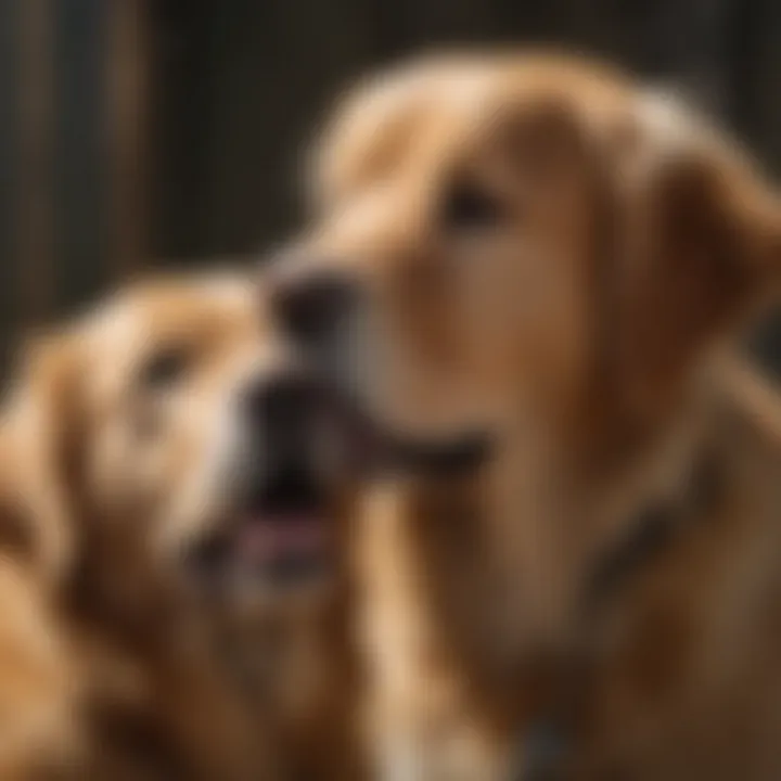 Golden Retriever providing emotional support