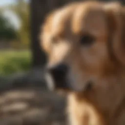 Golden Retriever service dog in training