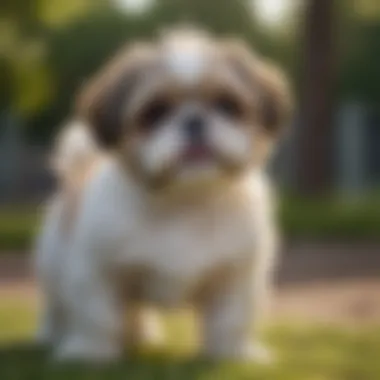 Healthy Shih Tzu enjoying outdoor playtime