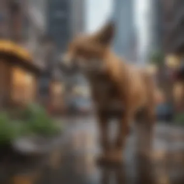 Impact of Urban Development on Wildlife A striking visual of wildlife affected by habitat destruction due to urban development.