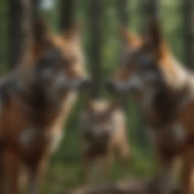Historic Range of Red Wolves Map depicting the historic range of red wolves in North America