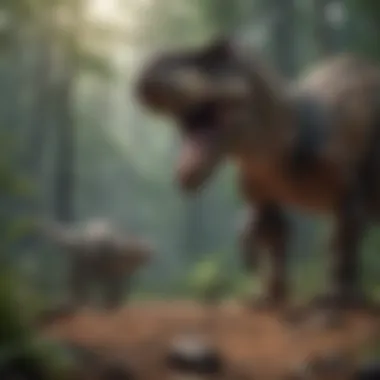 Exploring Theories of Dinosaur Extinction A visual timeline illustrating various theories of dinosaur extinction.