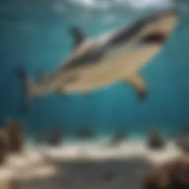 Hammerhead Sharks in Their Natural Environment A group of hammerhead sharks swimming in their natural habitat.