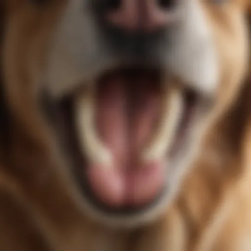 A close-up of a dog's mouth showcasing dental health