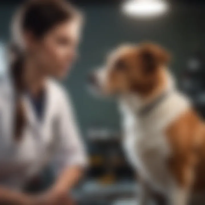 Pet owner discussing ultrasound options with a veterinarian