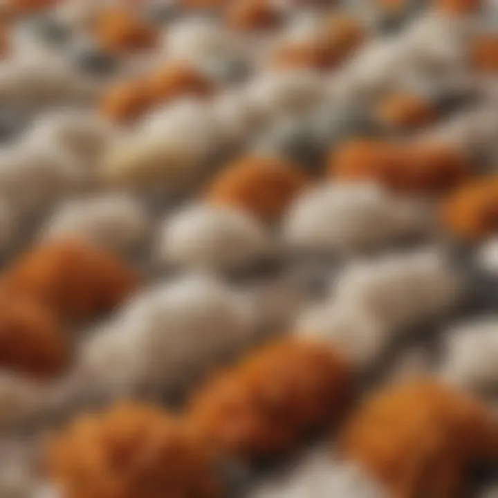 Close-up of a complex snuffle mat showcasing various textures and hiding spots for treats