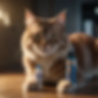 Cat Scent Spray Bottle Cat scent spray bottle in a home setting