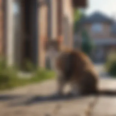Residential Area Application Residential area with cat scent spray application