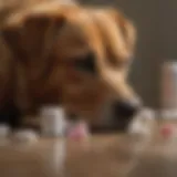 Dog receiving medication