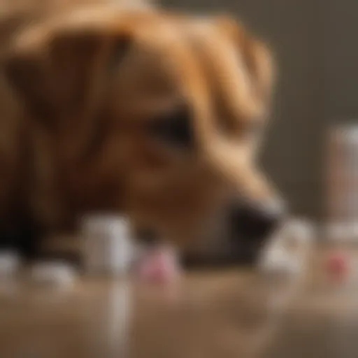 Dog receiving medication