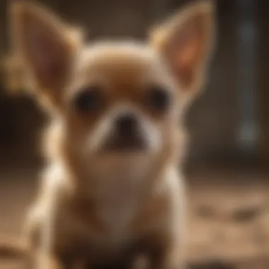 Chihuahua showing signs of anxiety