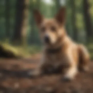 Normal Panting in a Calm Environment A dog in a calm environment, illustrating normal panting behavior