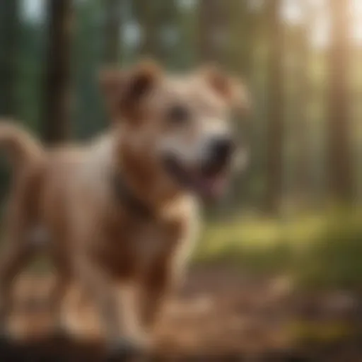 A dog panting after exercise, showcasing natural thermoregulation