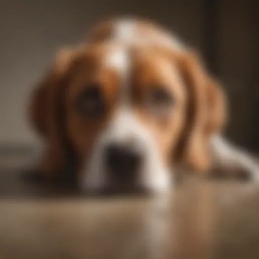 A curious dog observing its surroundings with a quizzical expression.