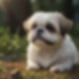 Shih Tzu displaying playful behavior