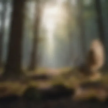 A tranquil rural landscape with an owl flying overhead, illustrating the balance of ecosystems.
