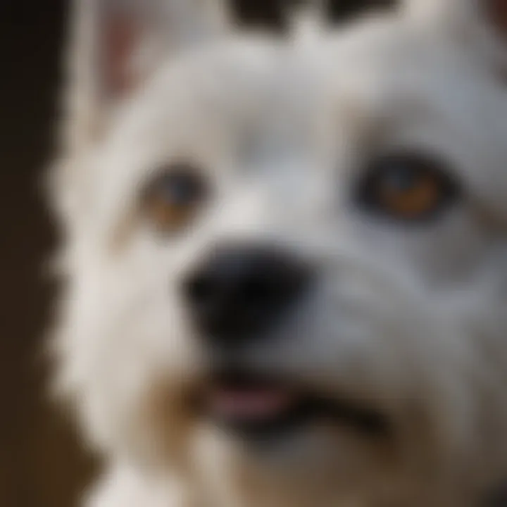 Close-up of a West Highland Terrier's face showing its expressive eyes