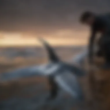 Field Research with the Whale Tail Tool Researcher utilizing the whale tail tool in the field