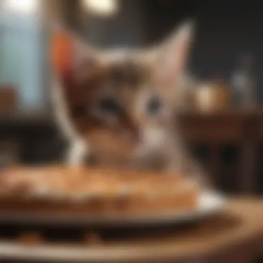 Transitioning to Adult Nutrition A kitten being transitioned to adult food with gradual changes