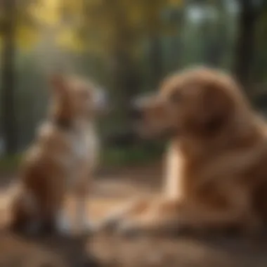 A concerned dog owner checking their pet's health.