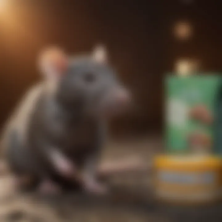 Visual representation of common rat poisons and their packaging